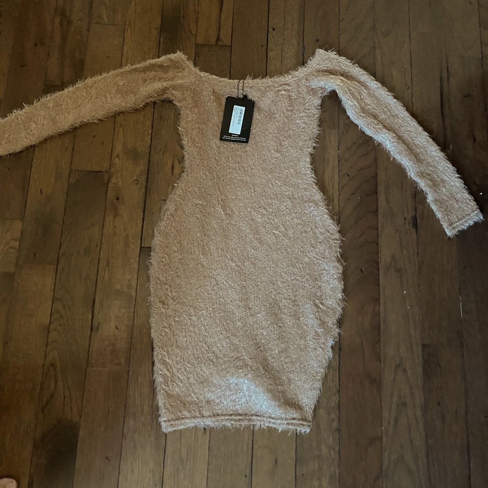 PLT Eyelash Knit Bodycon Dress- UK size 8